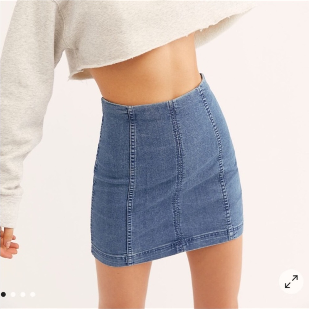 Free People denim skirt